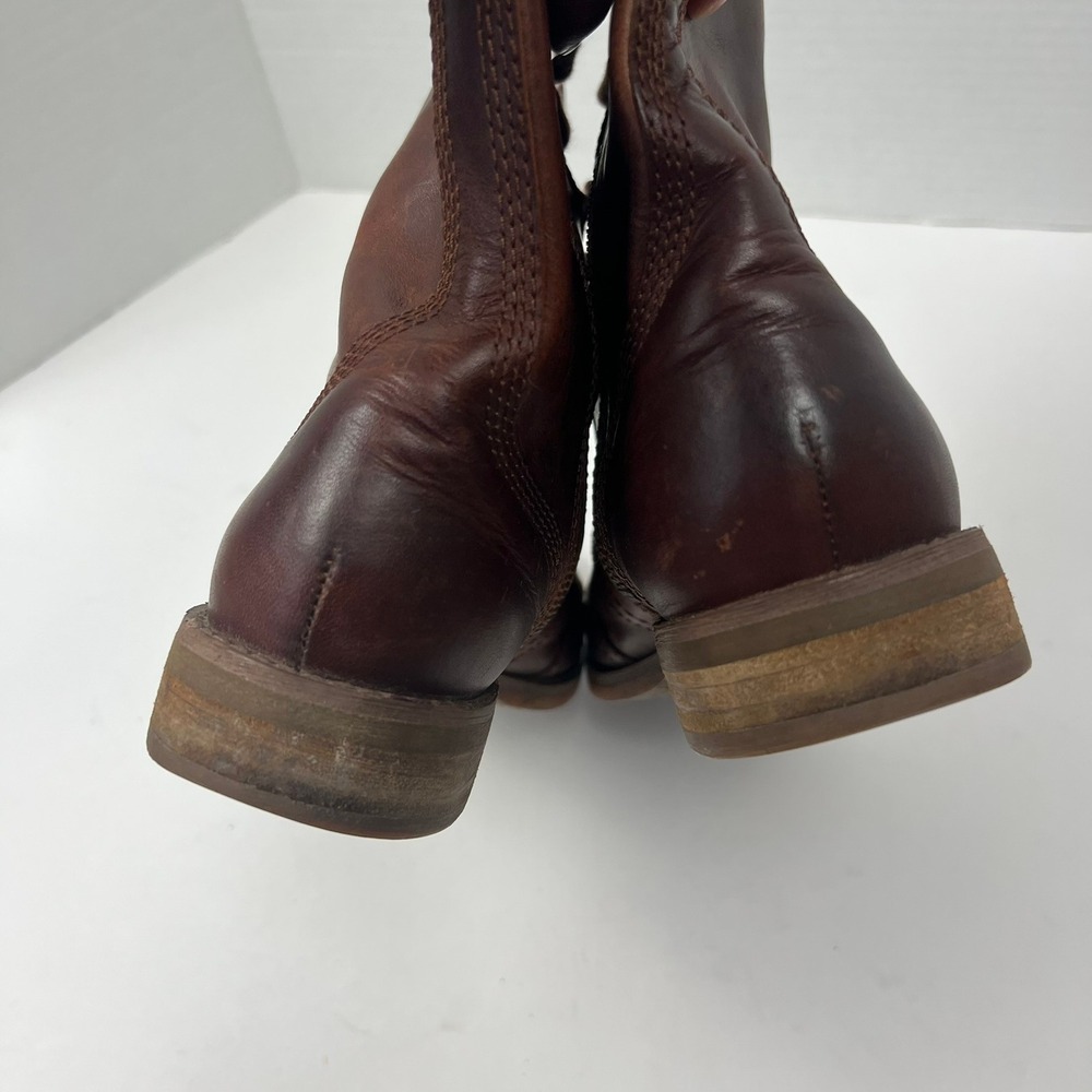 Timberland Savin Hill Brown Leather Wingtip Boots Womens 7.5 Heritage Country - Picture 7 of 10
